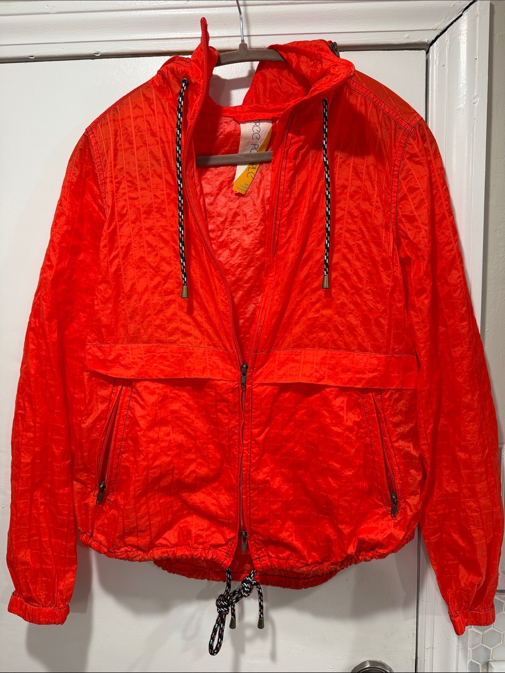 Free People Red Lightweight Hooded Jacket for Women